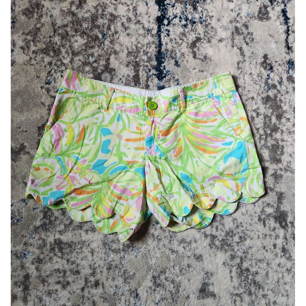 Lilly Pulitzer Women's Size 0 Colorful Preppy Elephant Ears‎ Buttercup Shorts